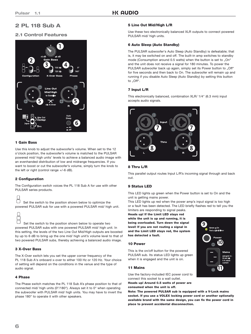 HK Audio PL 118 Sub A User Manual | Page 6 / 48