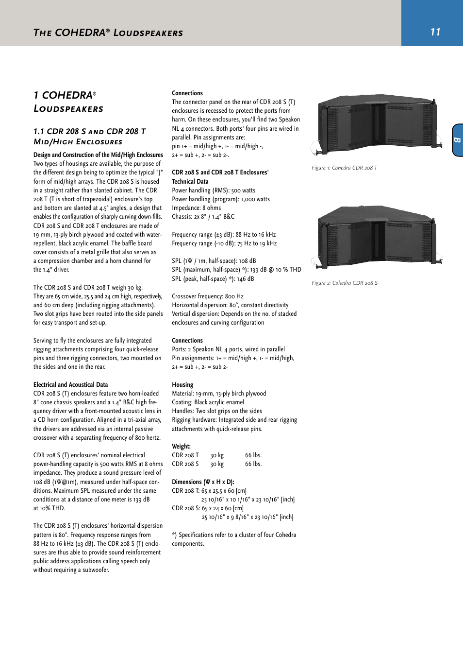 1 cohedra, Loudspeakers, The cohedra | HK Audio CDR 210 F User Manual | Page 11 / 105