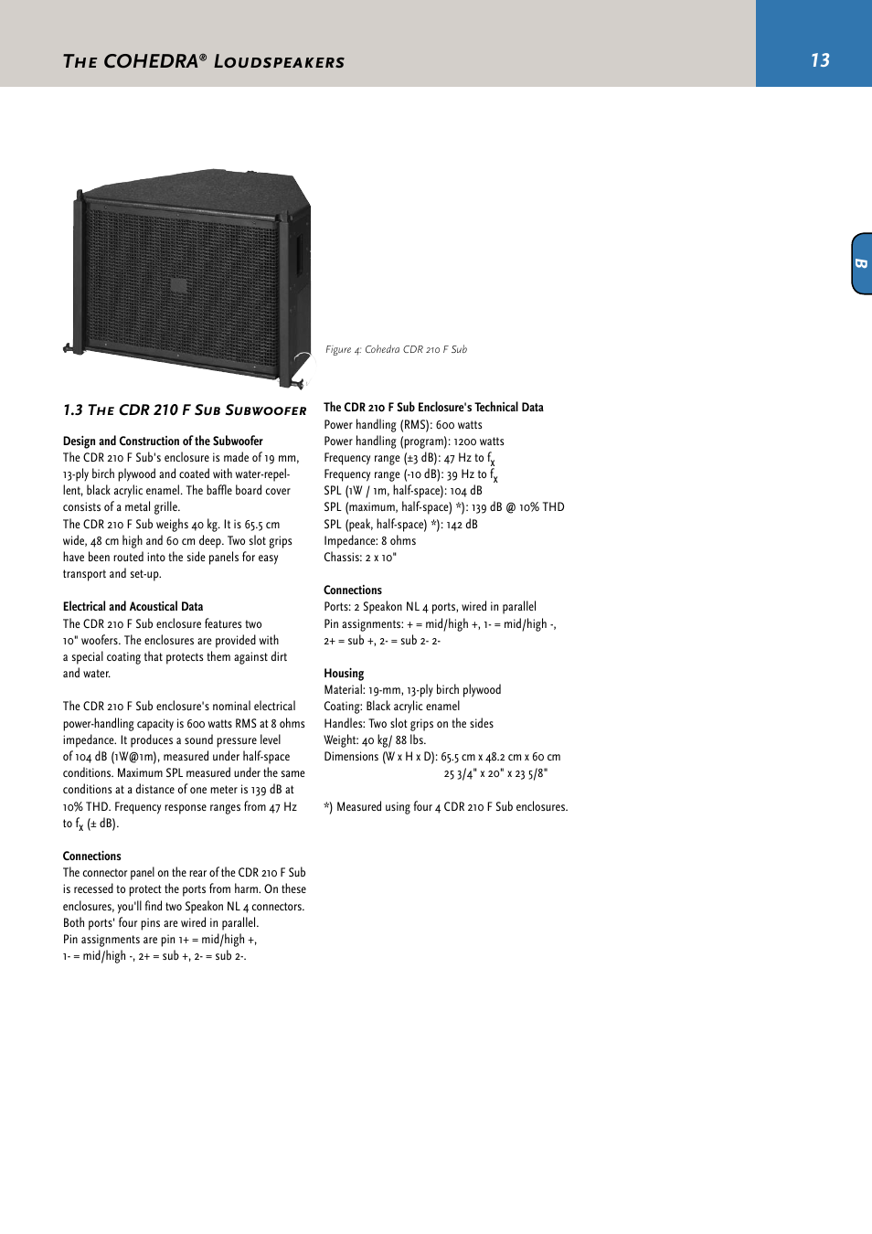 The cohedra, Loudspeakers | HK Audio CDR 210 F User Manual | Page 13 / 105