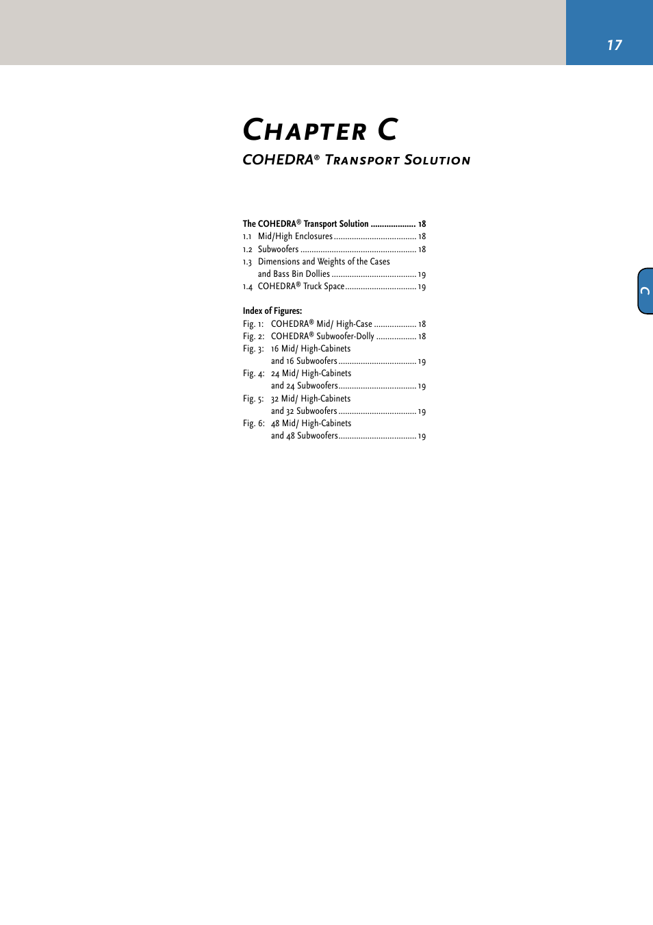 Chapter c, Cohedra, Transport solution | HK Audio CDR 210 F User Manual | Page 17 / 105