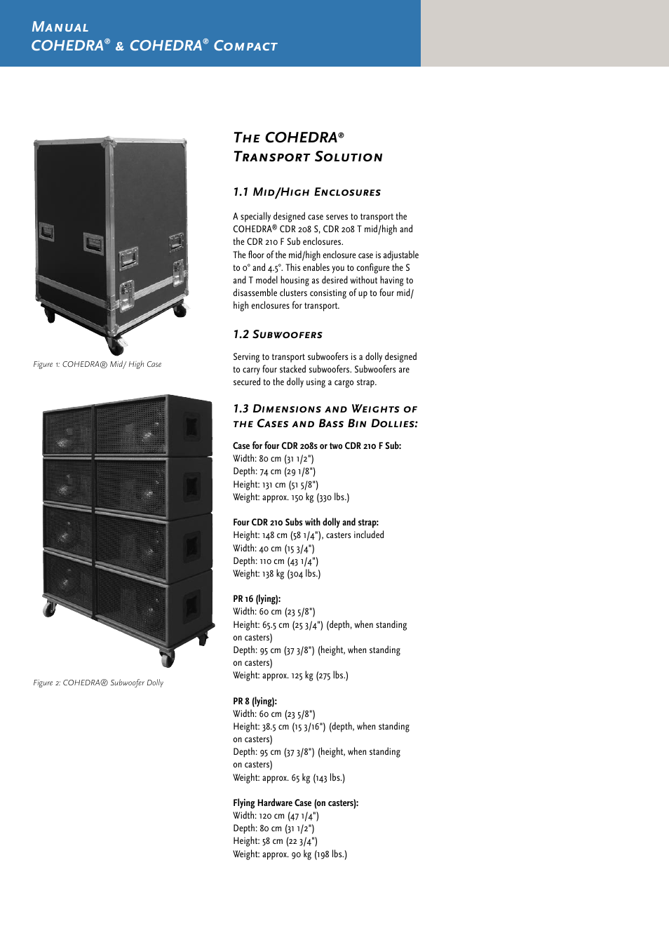 Manual cohedra, Cohedra, Compact the cohedra | Transport solution | HK Audio CDR 210 F User Manual | Page 18 / 105