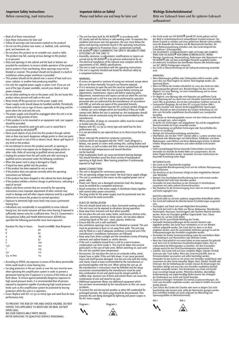 HK Audio CDR 210 F User Manual | Page 2 / 105