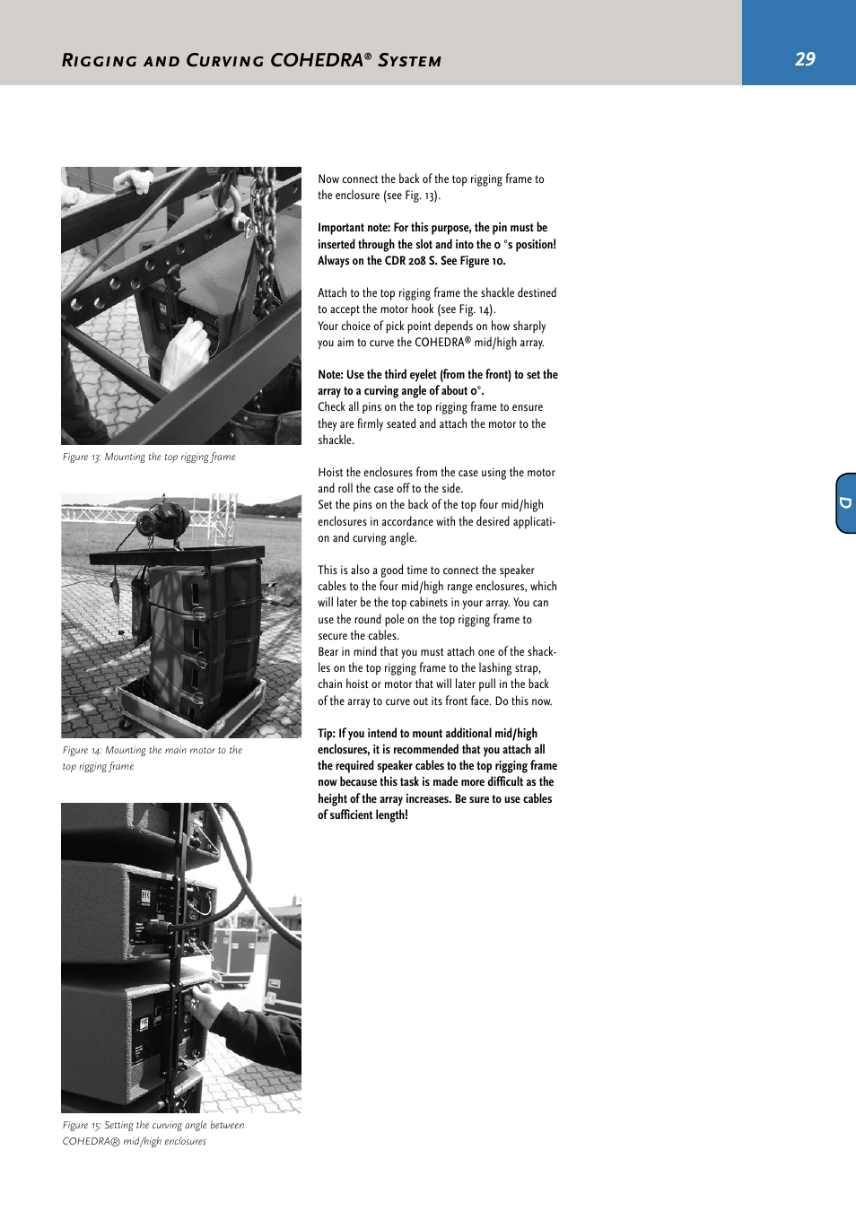 Rigging and curving cohedra, System | HK Audio CDR 210 F User Manual | Page 29 / 105