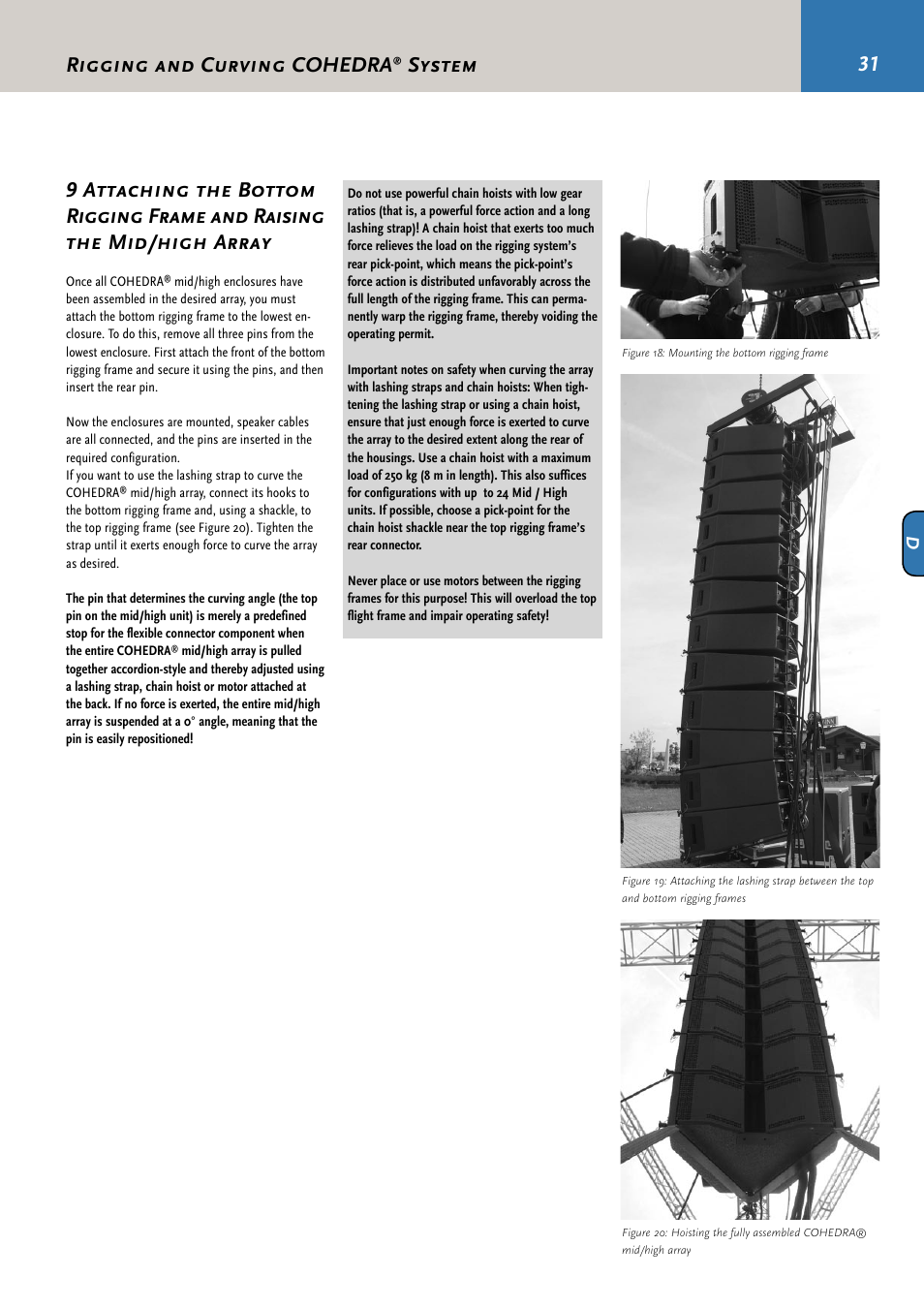 Rigging and curving cohedra, System | HK Audio CDR 210 F User Manual | Page 31 / 105