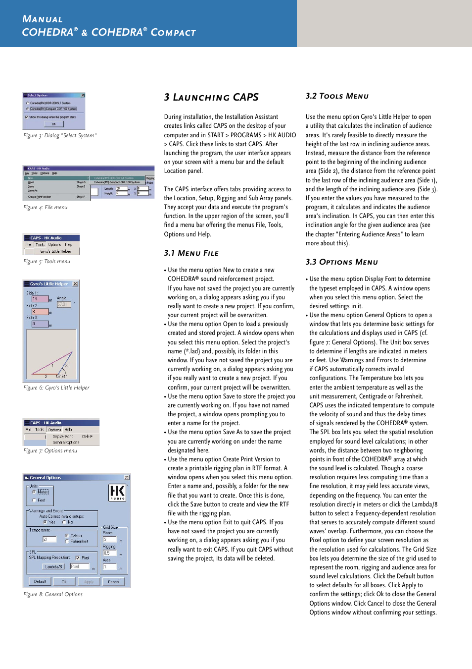 Manual cohedra, Cohedra, Compact | 3 launching caps | HK Audio CDR 210 F User Manual | Page 52 / 105