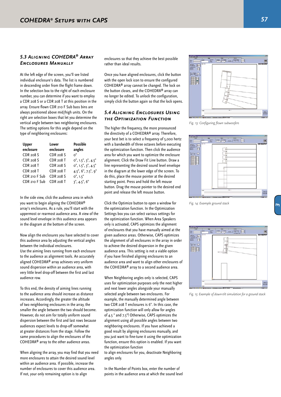 Cohedra, Setups with caps | HK Audio CDR 210 F User Manual | Page 57 / 105