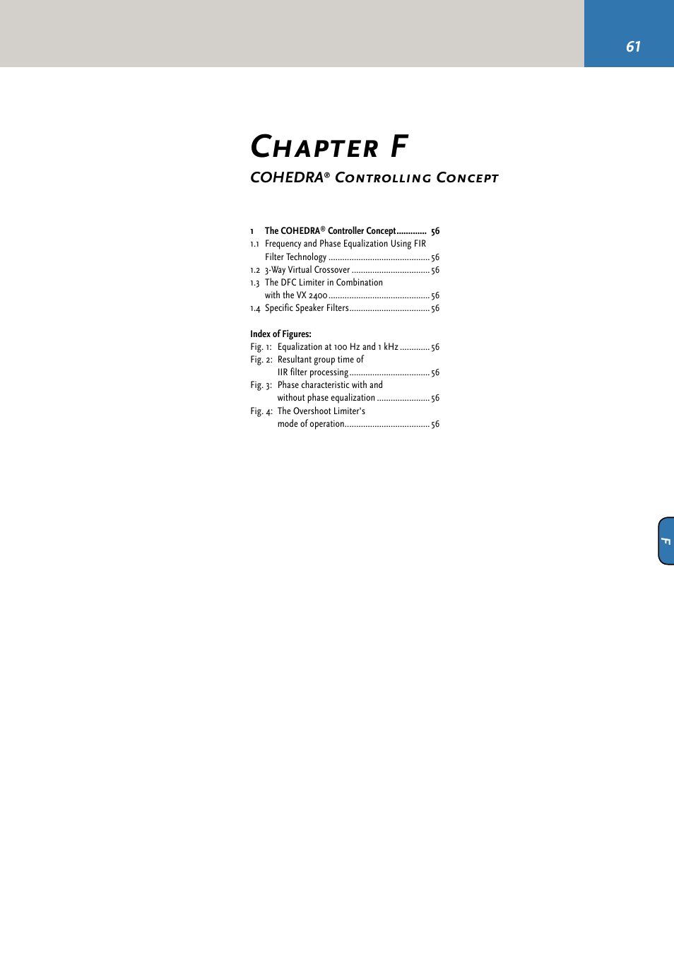 Chapter f, Cohedra, Controlling concept | HK Audio CDR 210 F User Manual | Page 61 / 105
