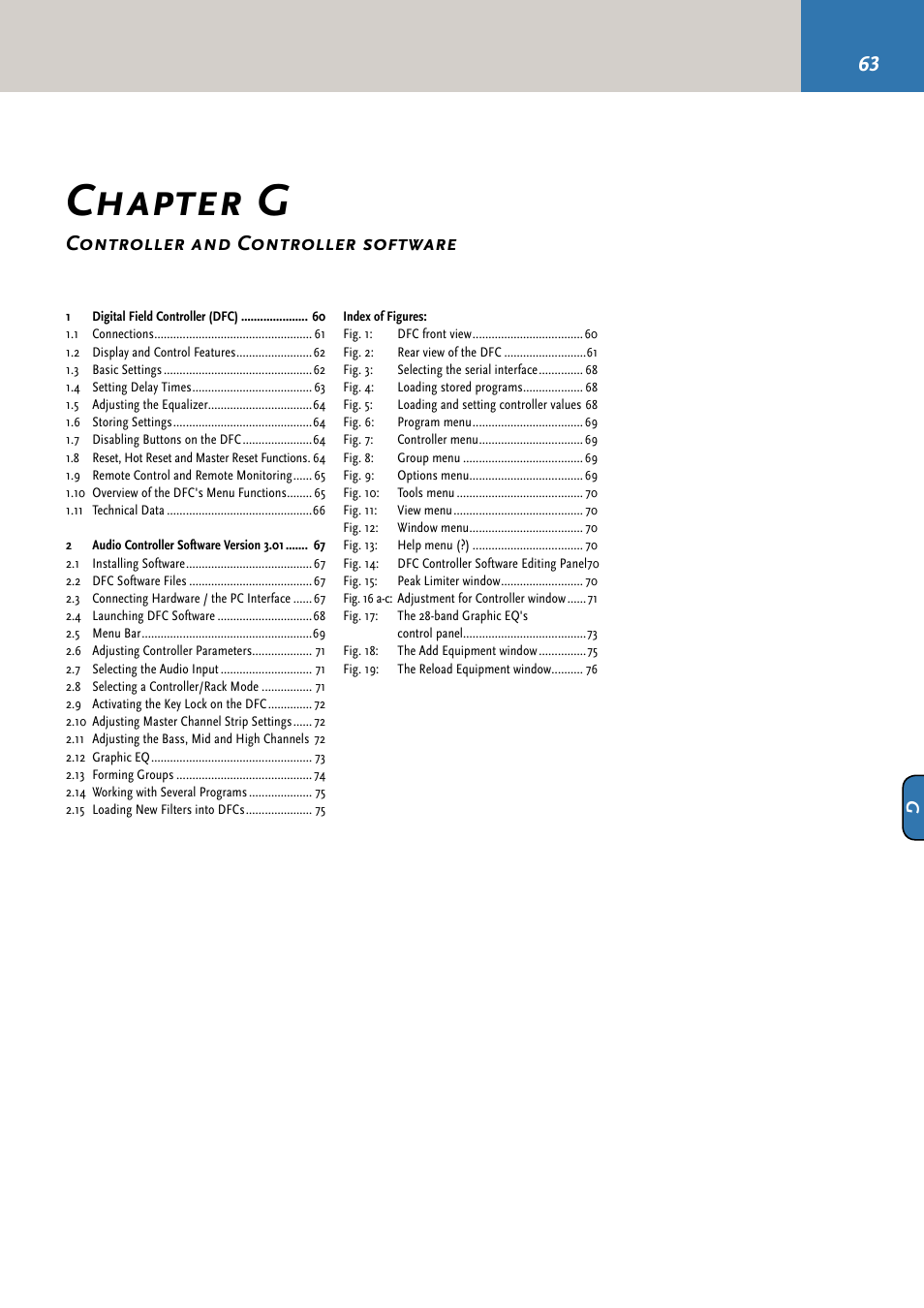 Chapter g, Controller and controller software | HK Audio CDR 210 F User Manual | Page 63 / 105