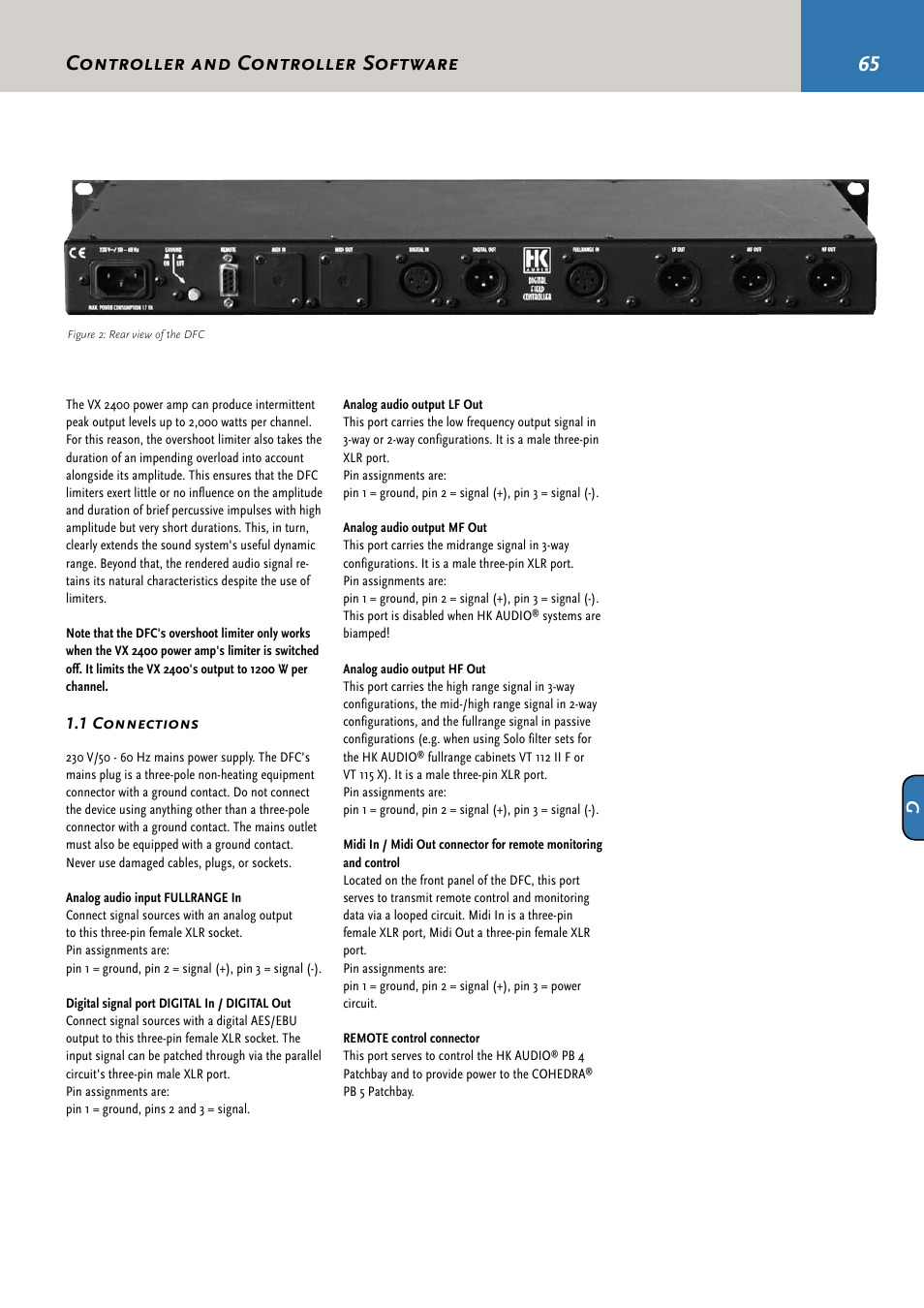 Controller and controller software | HK Audio CDR 210 F User Manual | Page 65 / 105