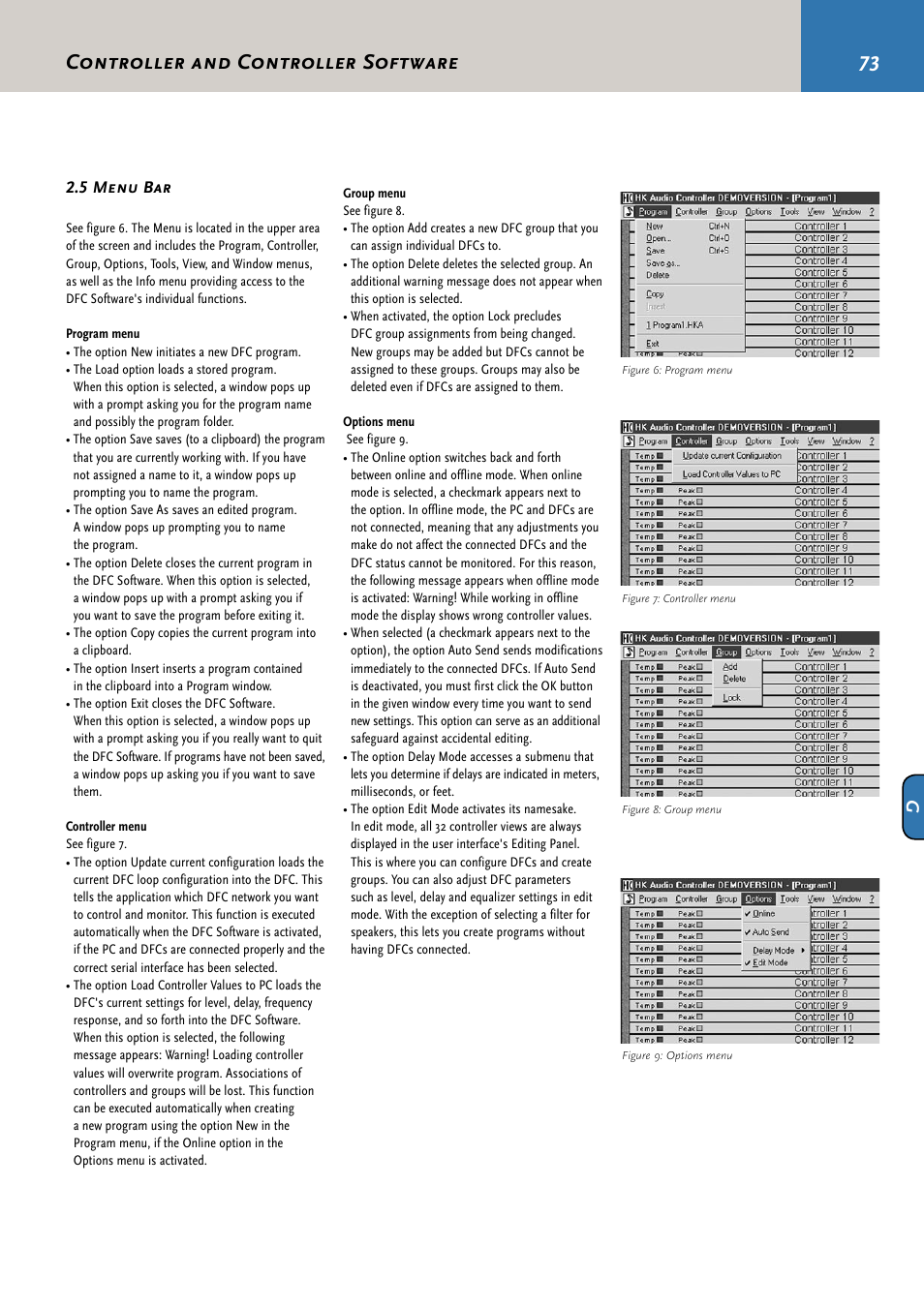 Controller and controller software | HK Audio CDR 210 F User Manual | Page 73 / 105