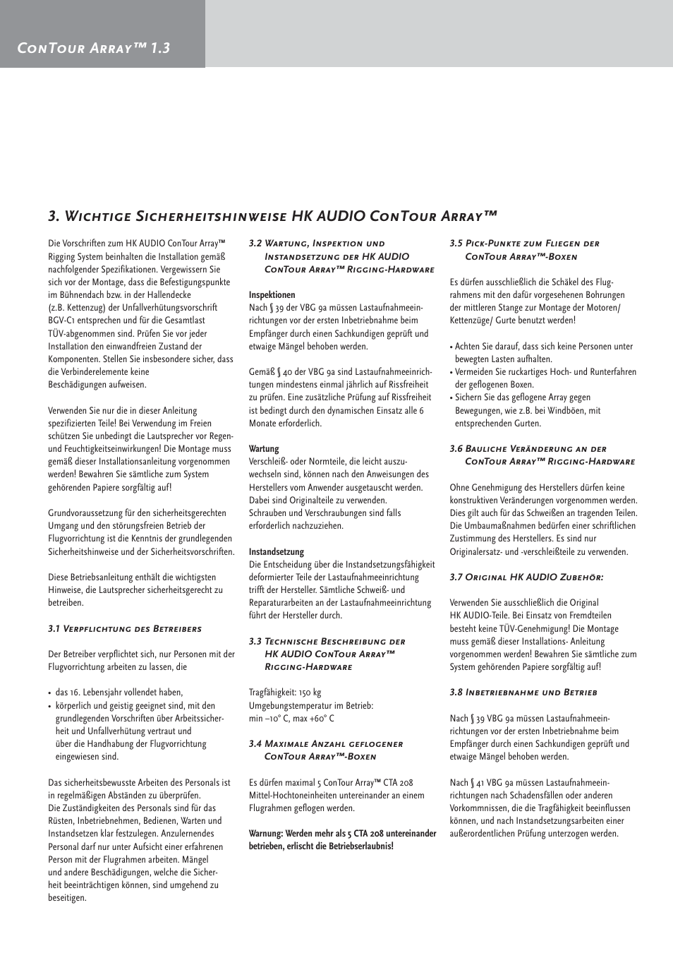 Contour array™ 1.3 | HK Audio CTA 208 Mid/High User Manual | Page 22 / 52