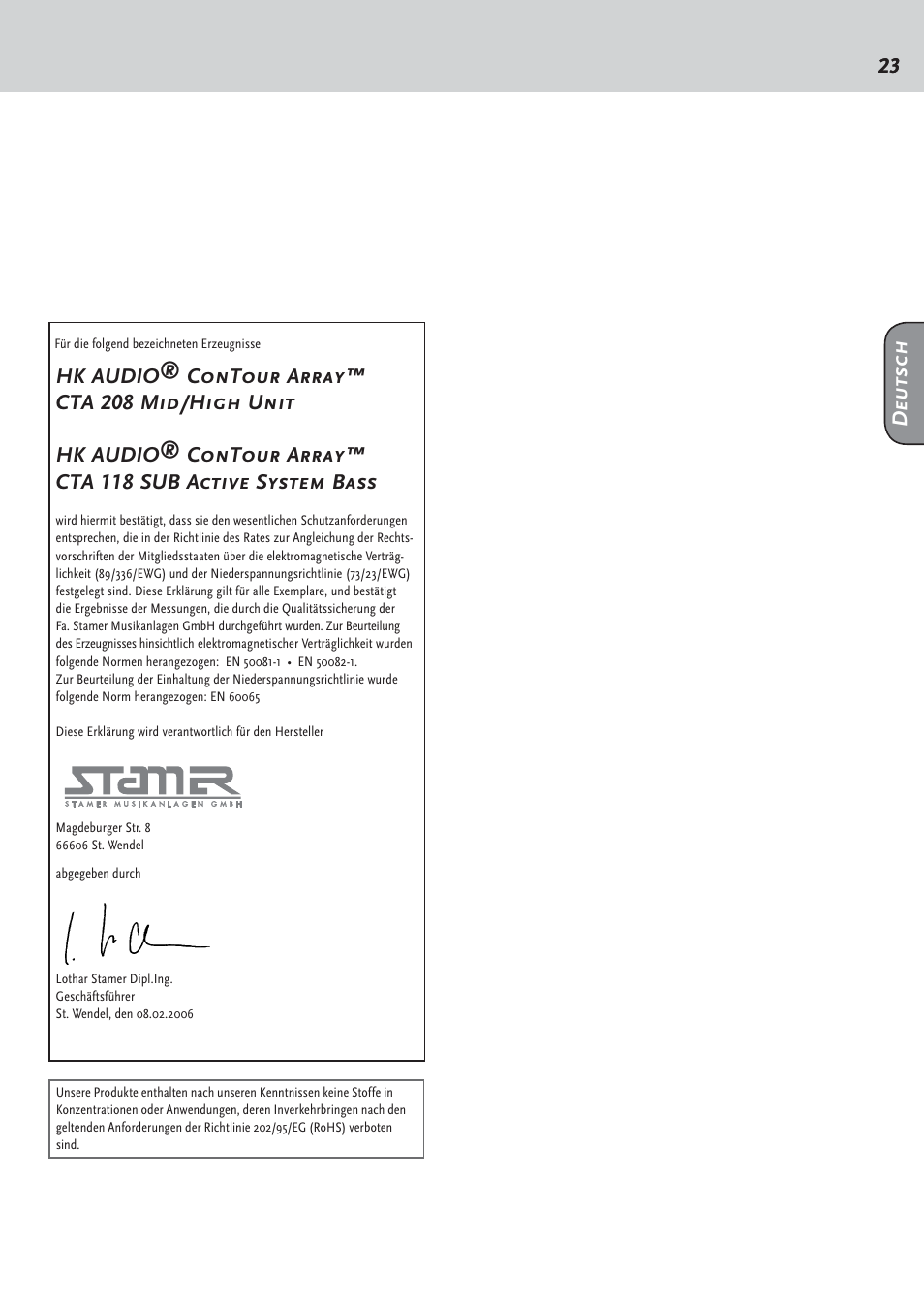 HK Audio CTA 208 Mid/High User Manual | Page 23 / 52