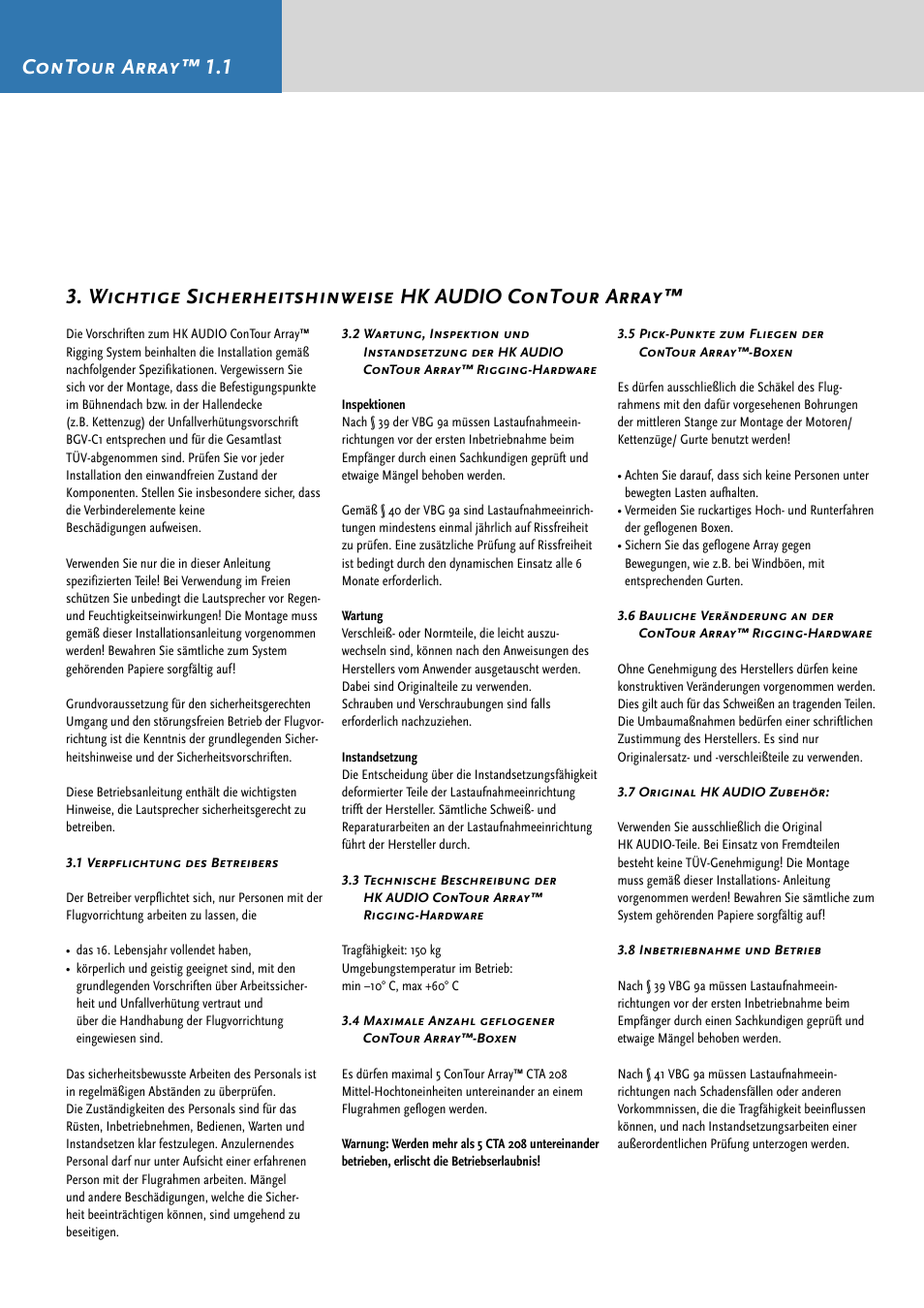 Contour array™ 1.1 | HK Audio CTA 118 Sub User Manual | Page 22 / 52