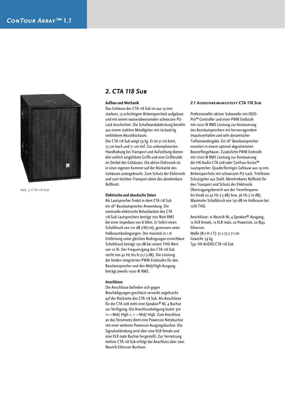 HK Audio CTA 118 Sub User Manual | Page 26 / 52