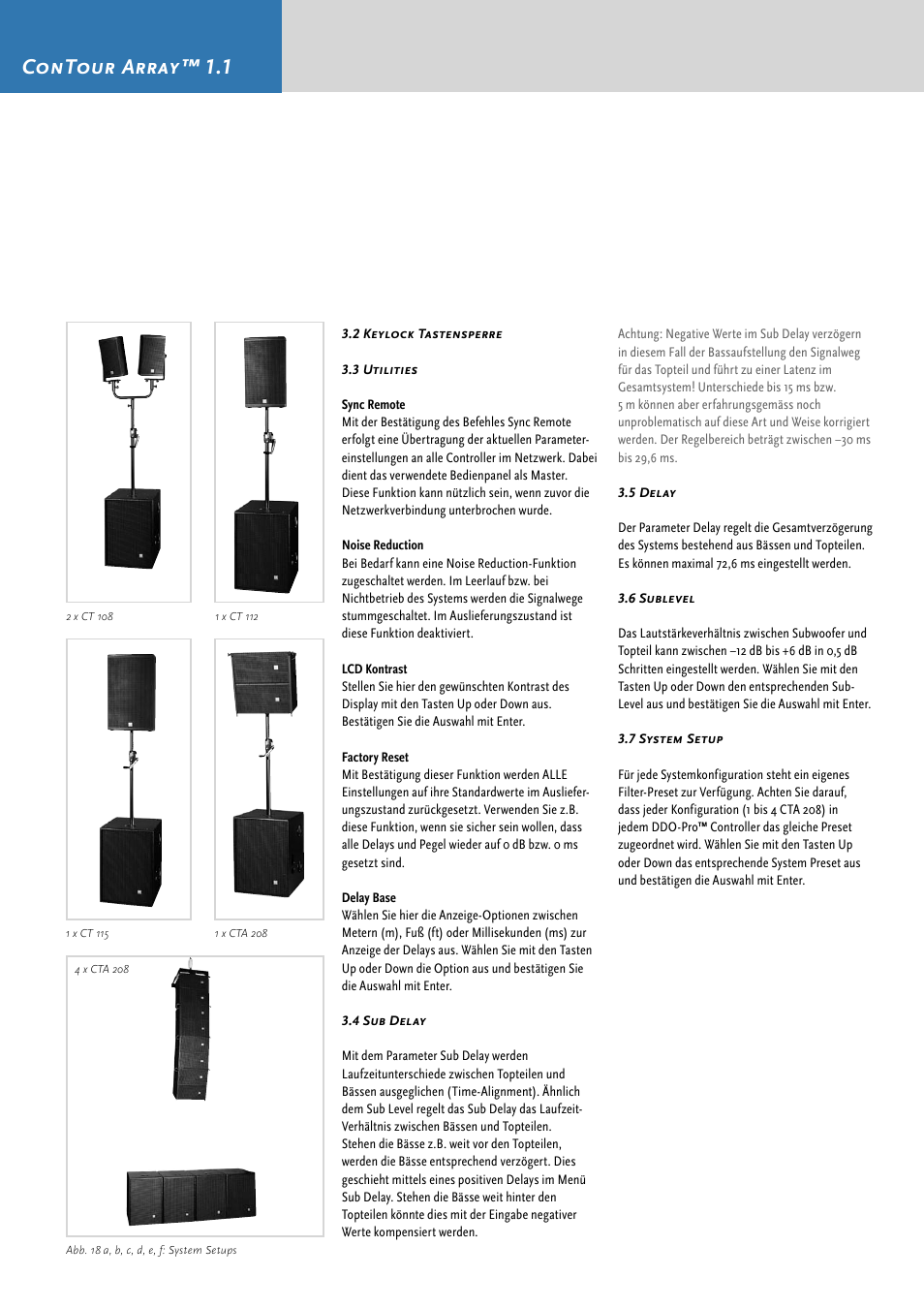 Contour array™ 1.1 | HK Audio CTA 118 Sub User Manual | Page 32 / 52