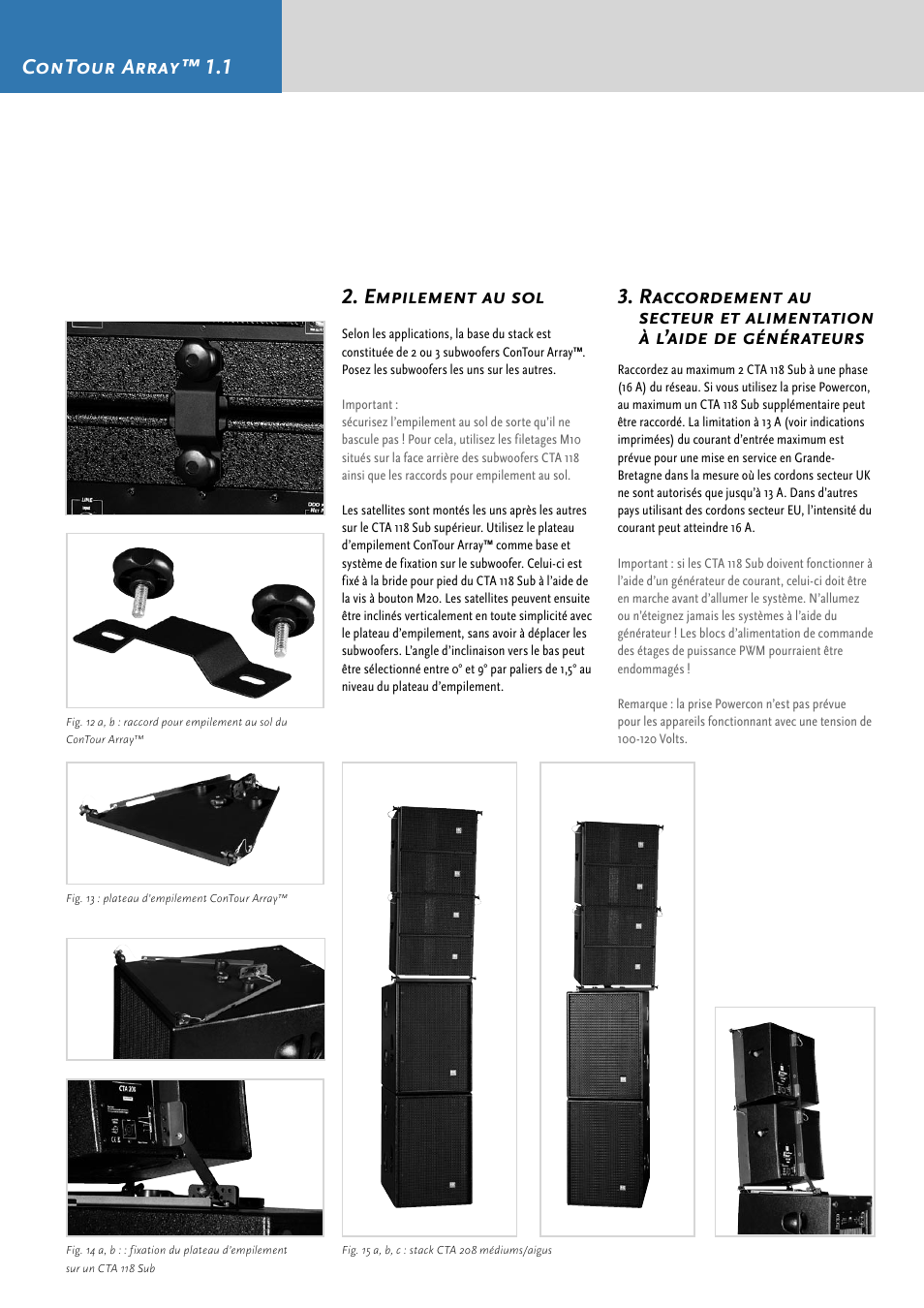 Contour array™ 1.1 2. empilement au sol | HK Audio CTA 118 Sub User Manual | Page 46 / 52