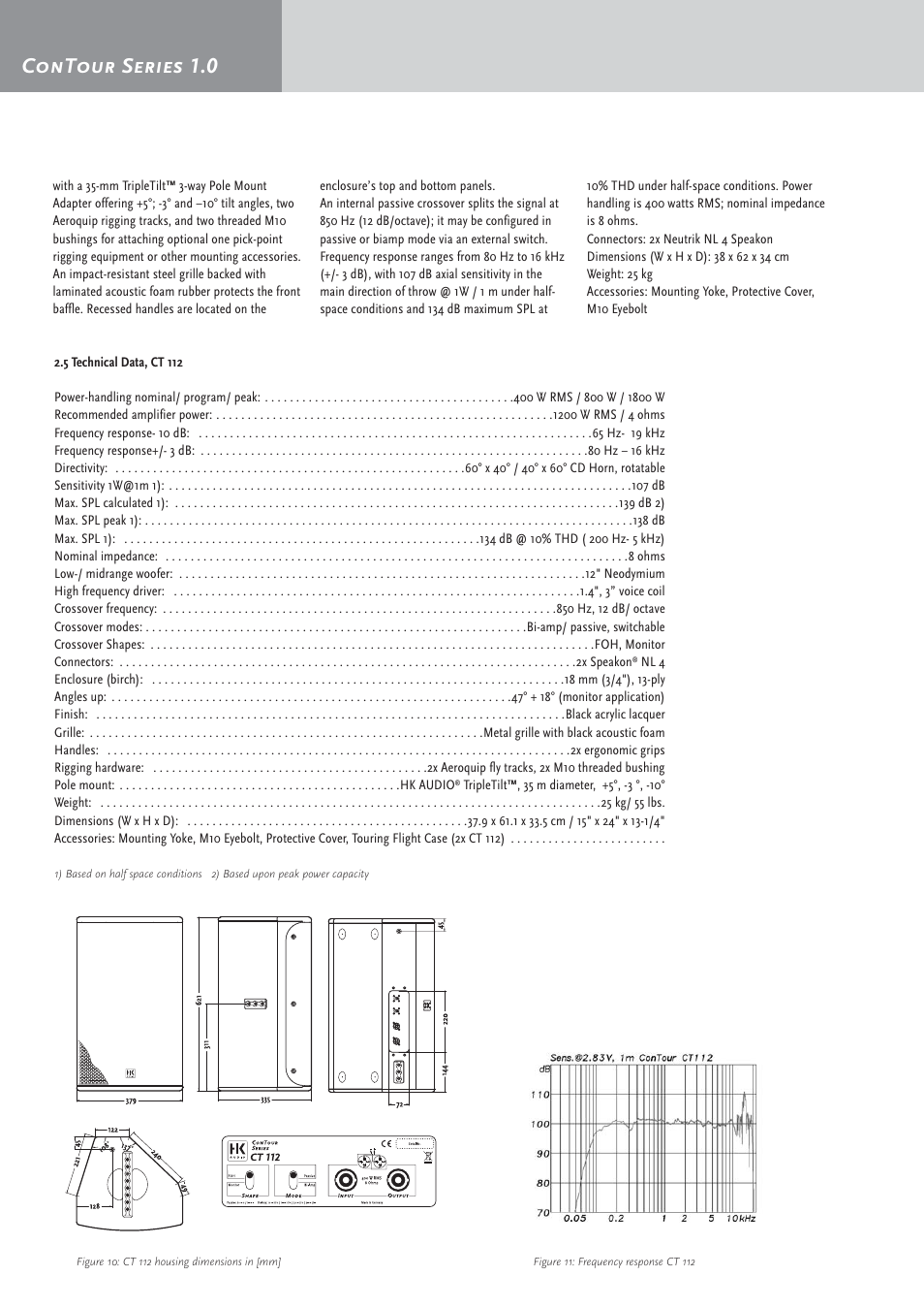 Contour series 1.0 | HK Audio CT 118 Sub User Manual | Page 10 / 20