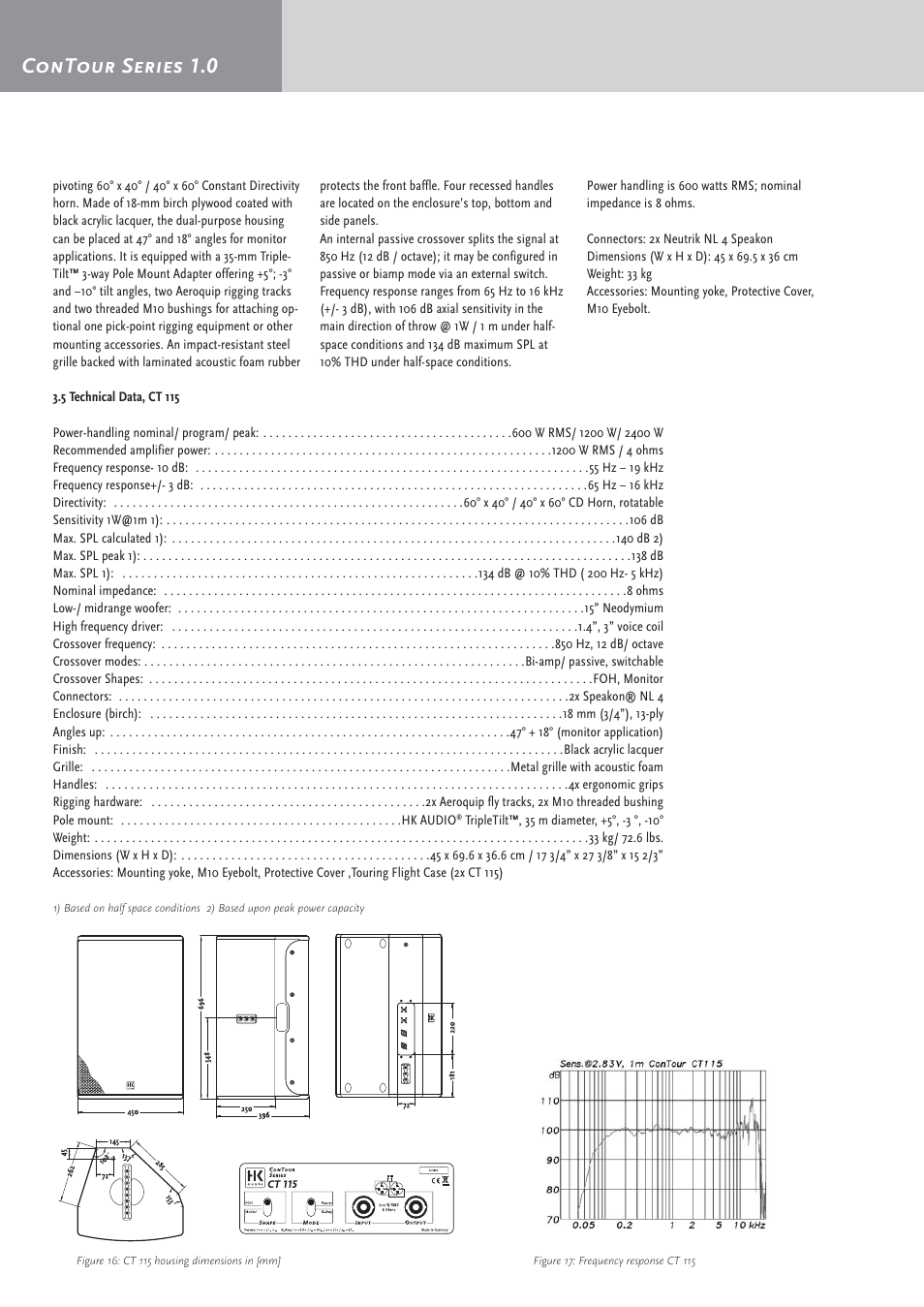 Contour series 1.0 | HK Audio CT 118 Sub User Manual | Page 12 / 20