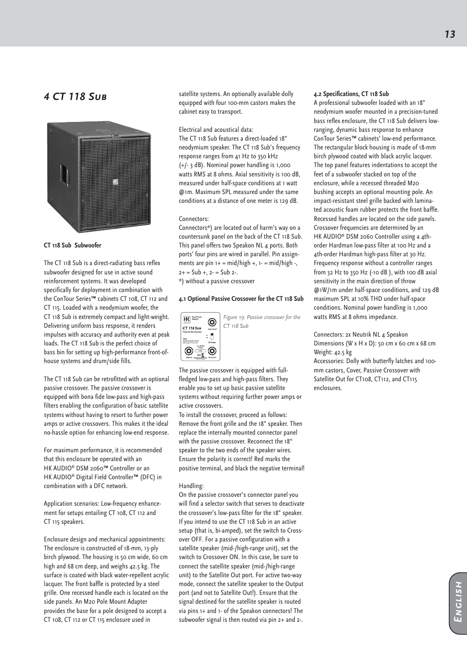 HK Audio CT 118 Sub User Manual | Page 13 / 20