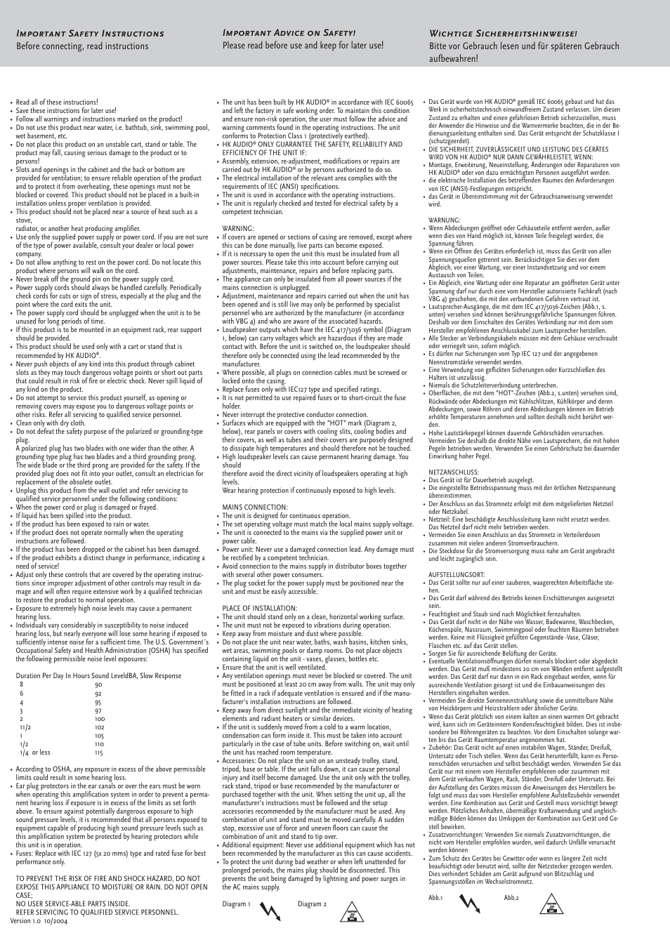 HK Audio CT 118 Sub User Manual | Page 2 / 20