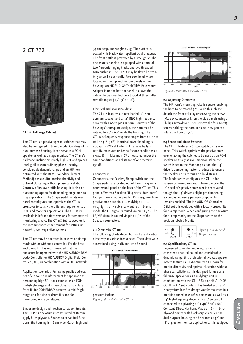 HK Audio CT 118 Sub User Manual | Page 9 / 20