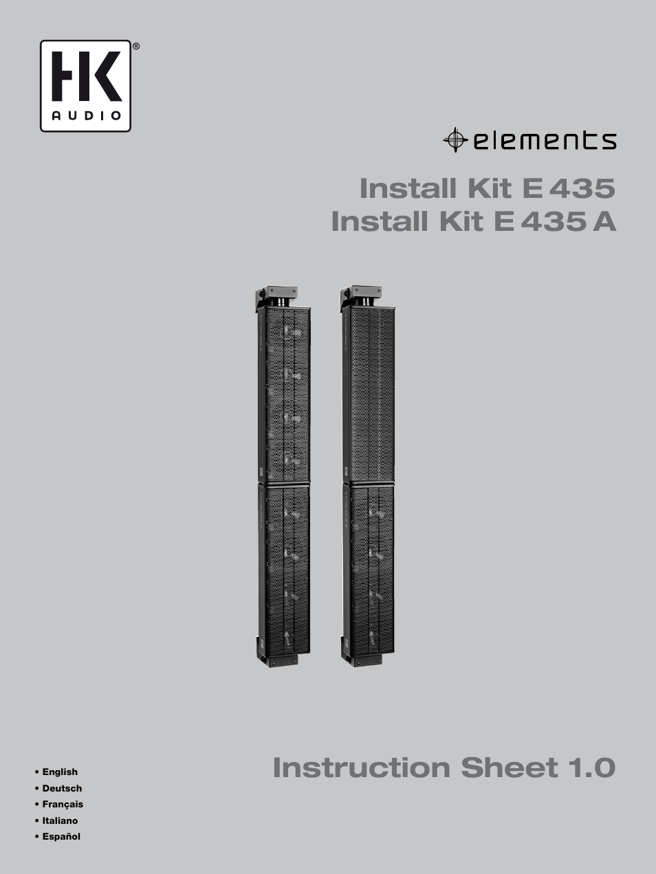 HK Audio E 435 INSTALL KIT User Manual | 24 pages