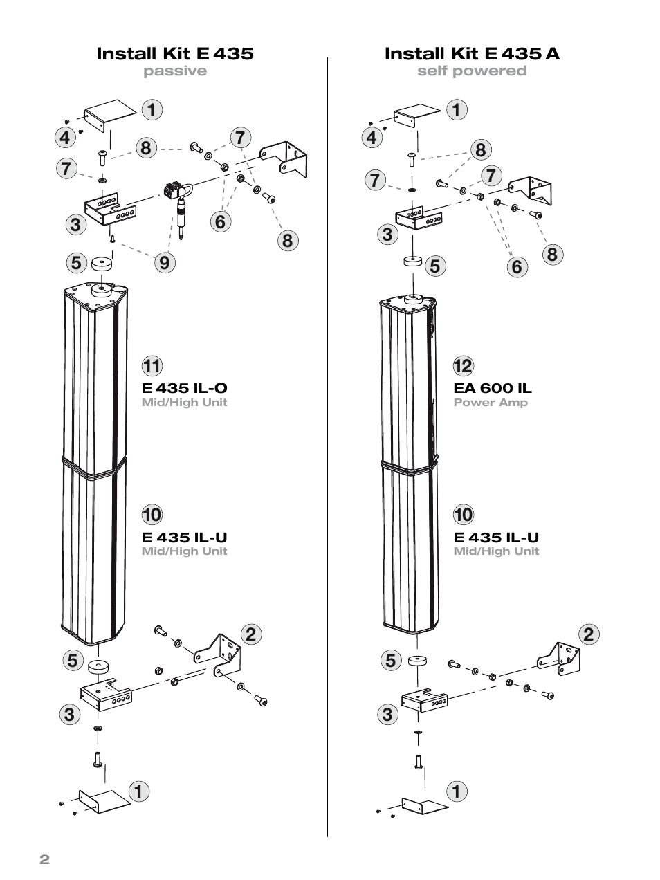 HK Audio E 435 INSTALL KIT User Manual | Page 2 / 24