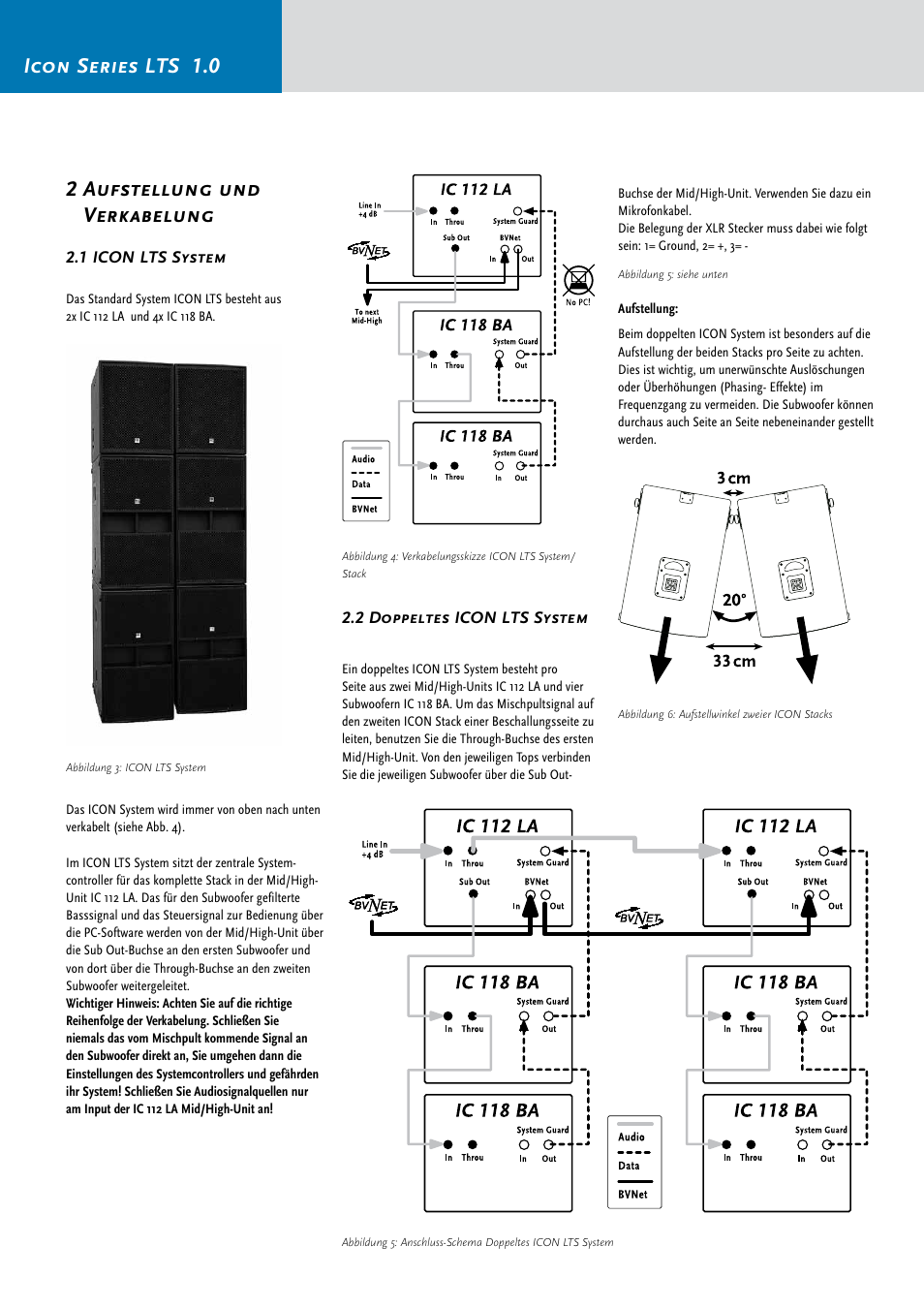 Icon series lts 1.0 2 aufstellung und verkabelung | HK Audio IC 118 BA User Manual | Page 16 / 34