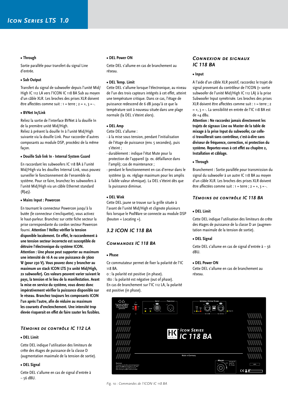 Icon series lts 1.0 | HK Audio IC 118 BA User Manual | Page 28 / 34