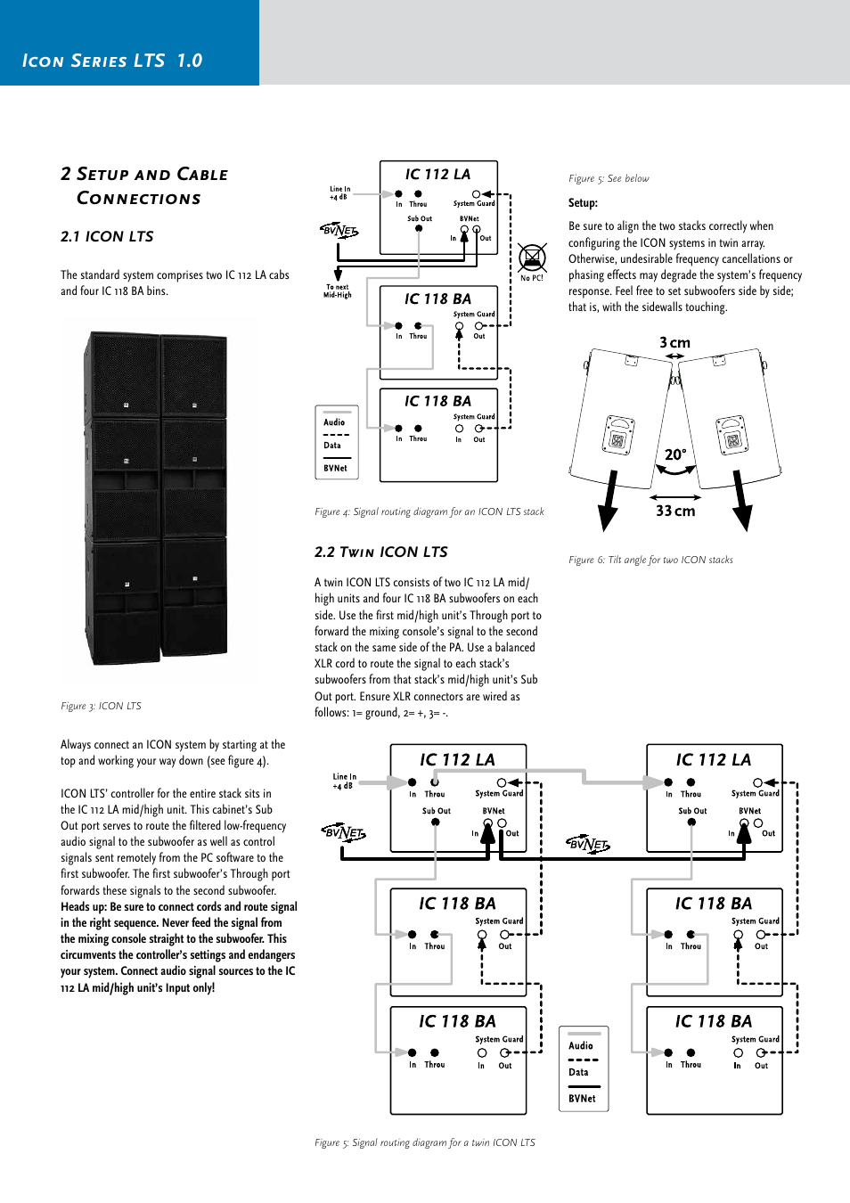 Icon series lts 1.0 2 setup and cable connections | HK Audio IC 118 BA User Manual | Page 6 / 34