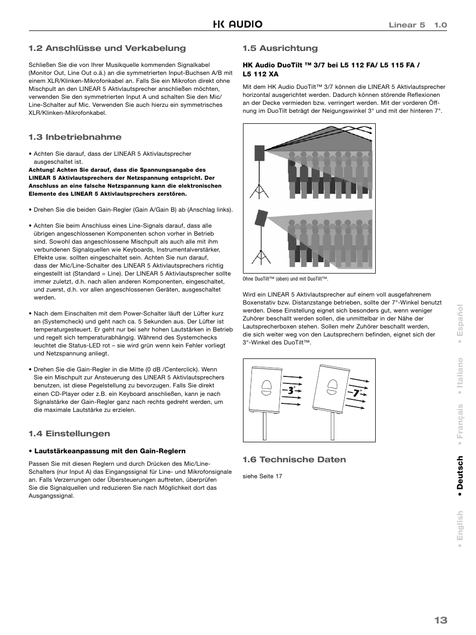 HK Audio L5 115 FA User Manual | Page 13 / 48