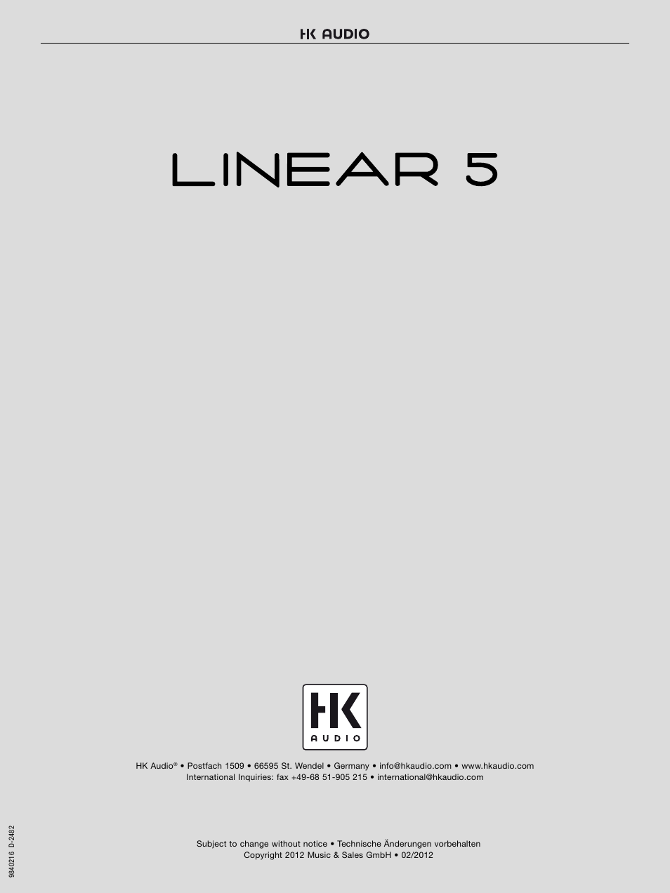 HK Audio L5 115 FA User Manual | Page 48 / 48