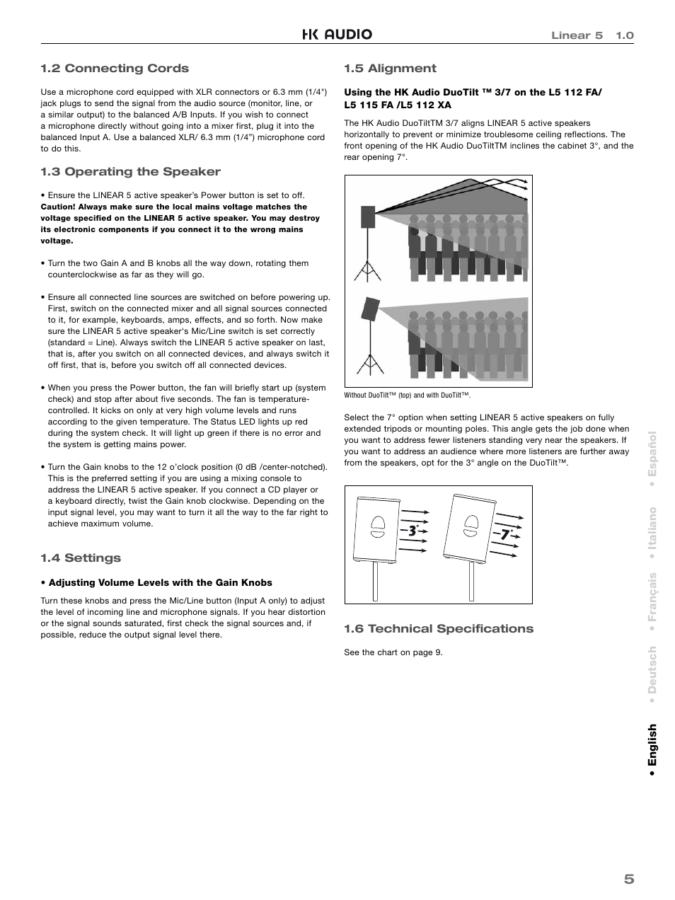 HK Audio L5 115 FA User Manual | Page 5 / 48