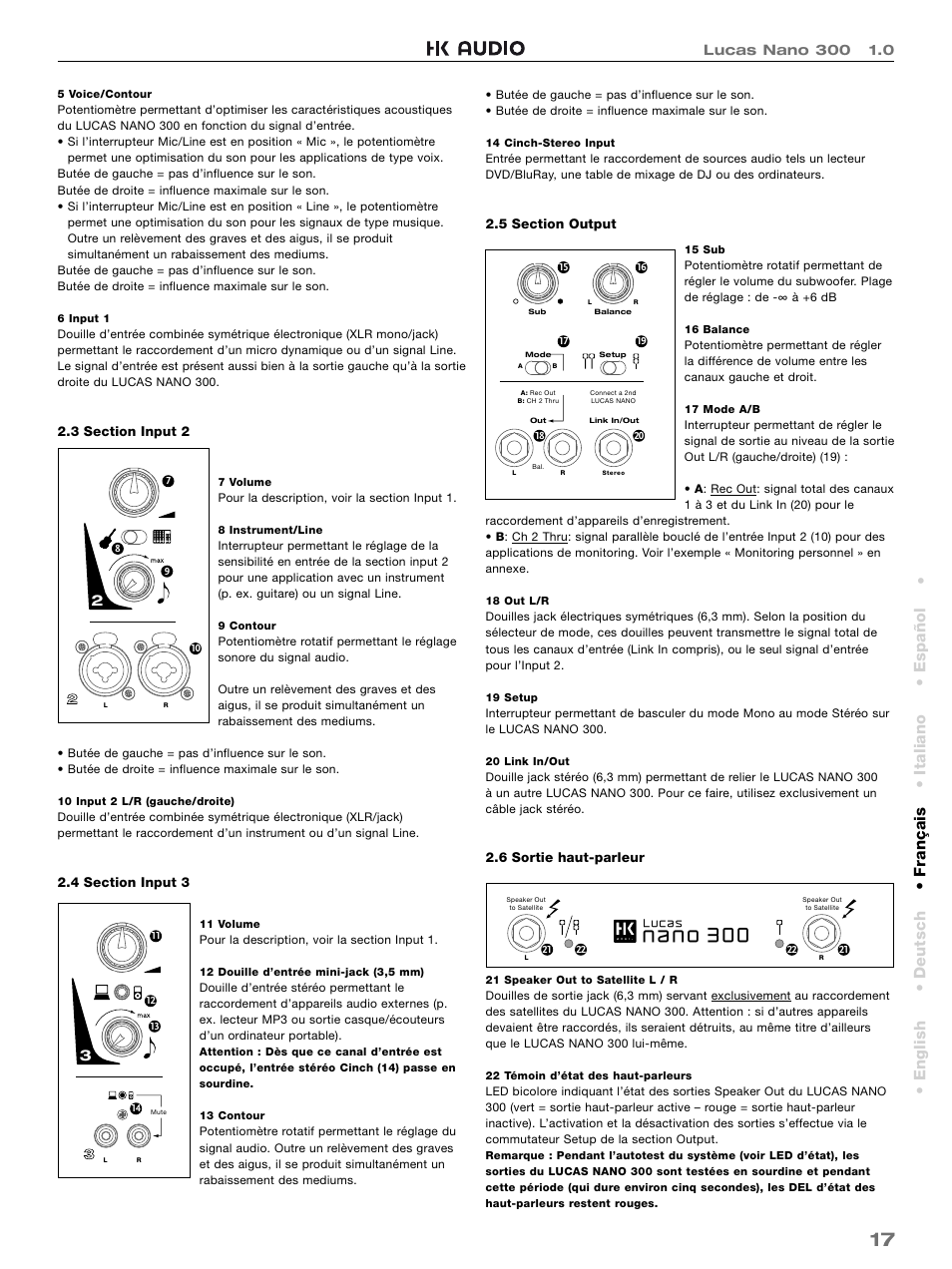 HK Audio LUCAS NANO 300 User Manual | Page 17 / 44