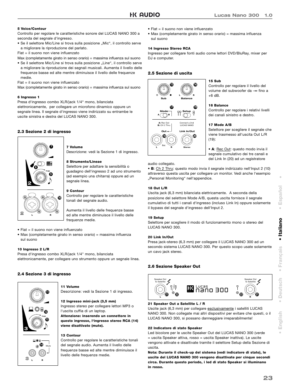 HK Audio LUCAS NANO 300 User Manual | Page 23 / 44