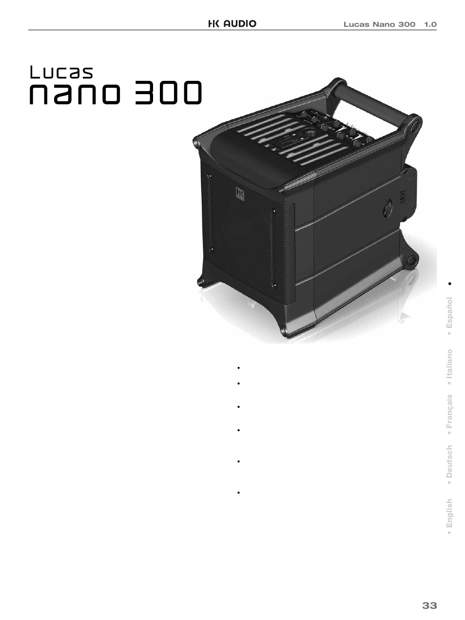 HK Audio LUCAS NANO 300 User Manual | Page 33 / 44