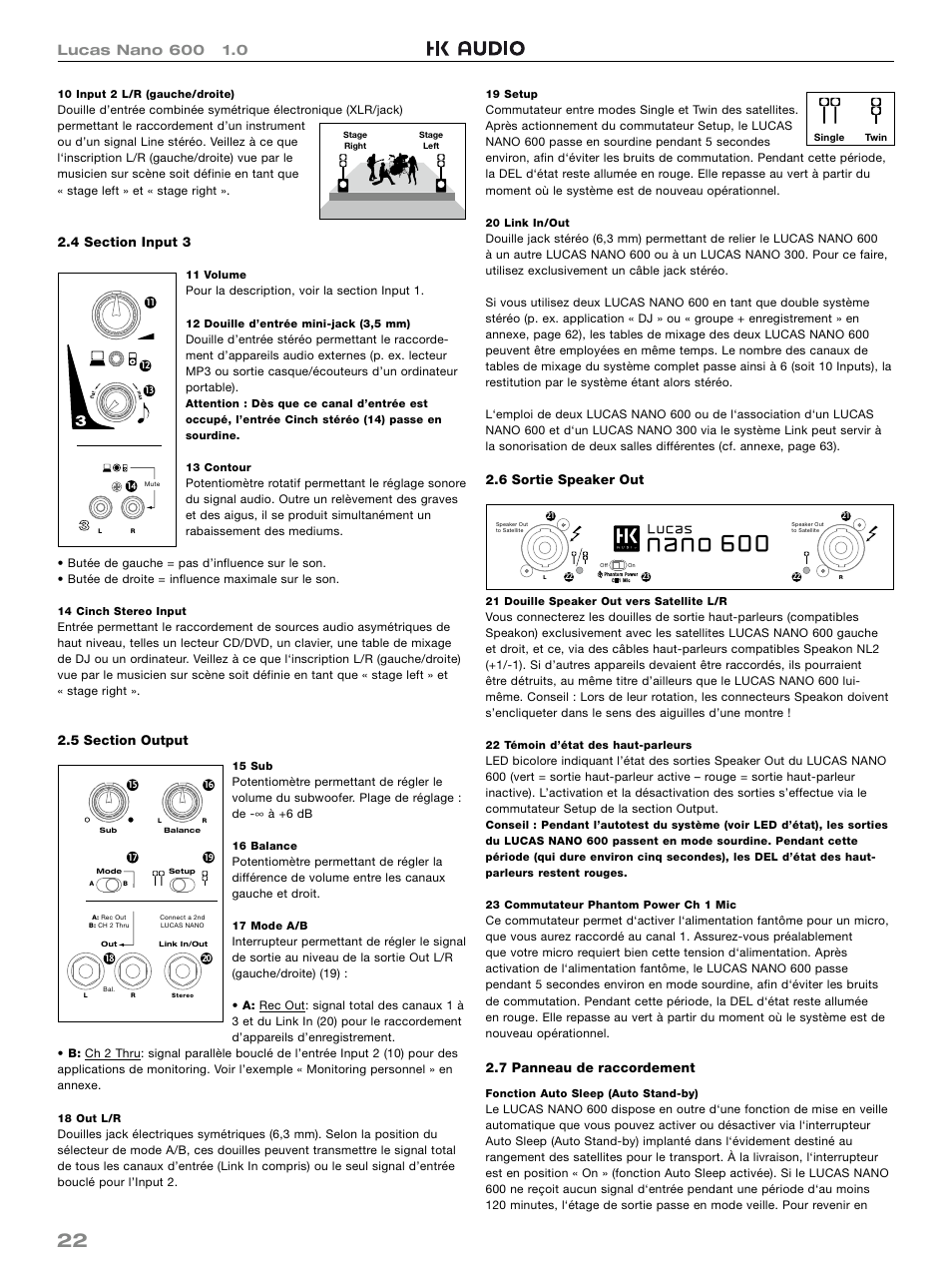 HK Audio LUCAS NANO 600 User Manual | Page 22 / 64