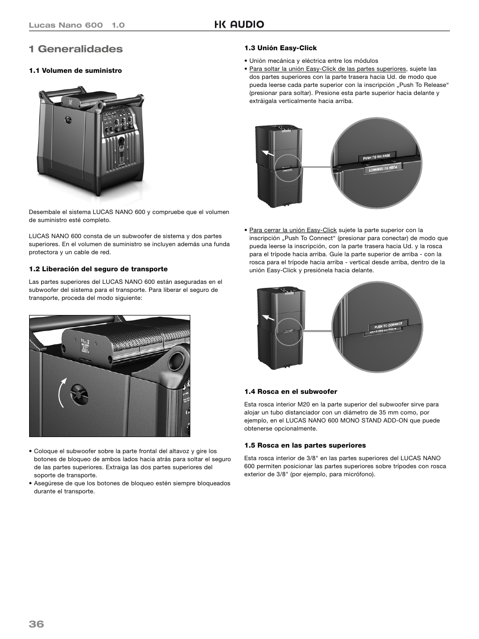 36 1 generalidades | HK Audio LUCAS NANO 600 User Manual | Page 36 / 64