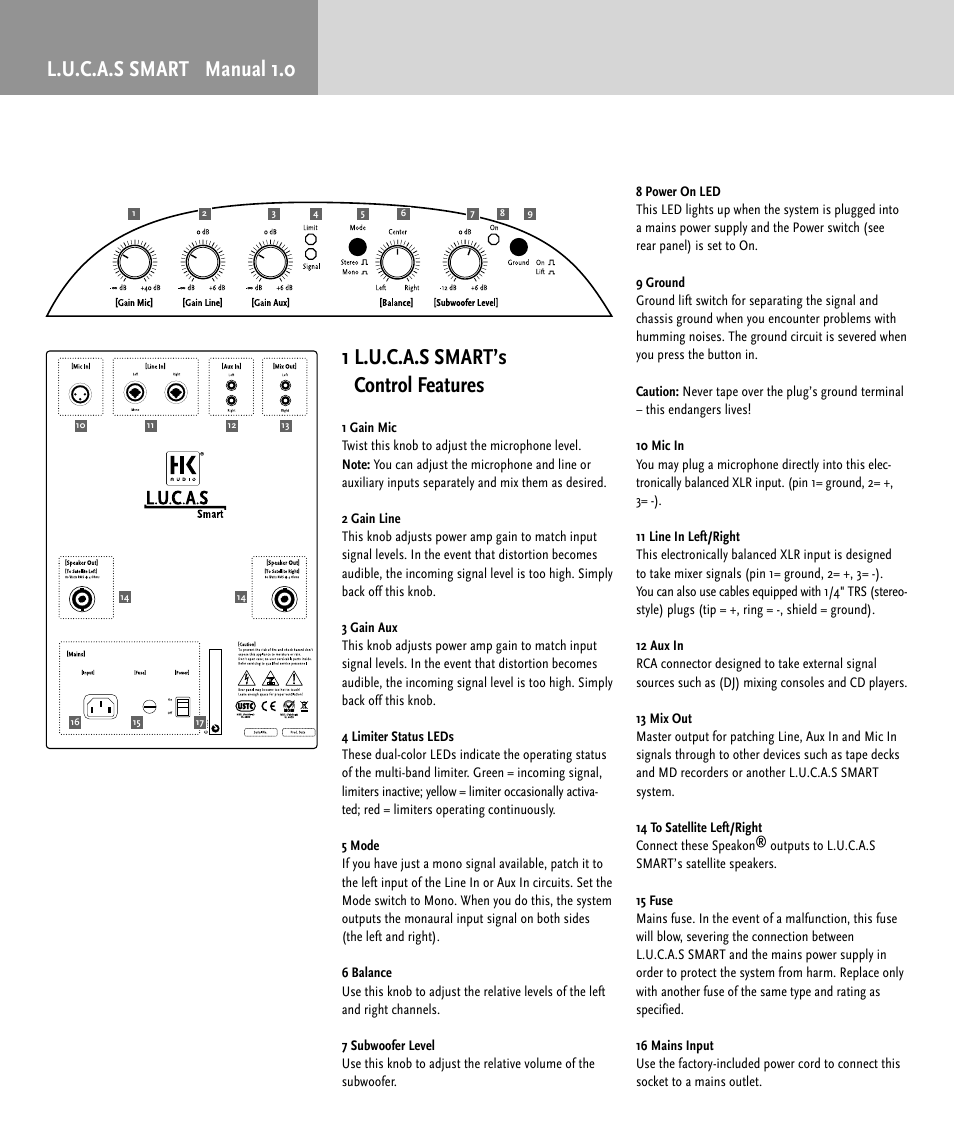 HK Audio LUCAS SMART User Manual | Page 6 / 36