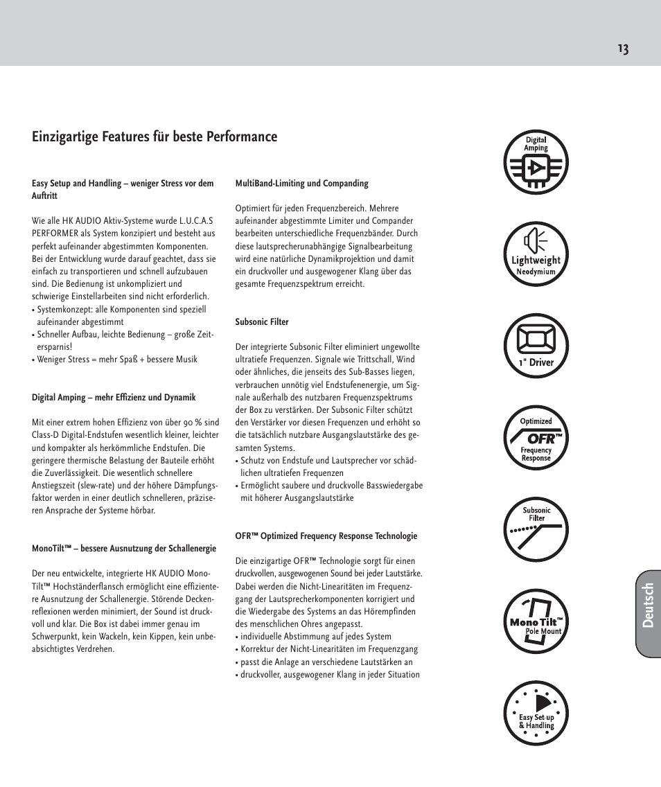 HK Audio LUCAS PERFORMER User Manual | Page 13 / 36