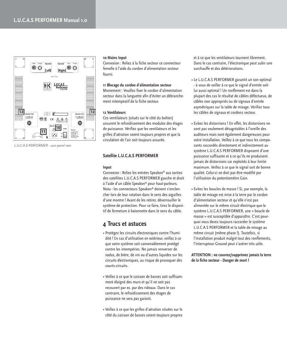 4 trucs et astuces, L.u.c.a.s performer manual 1.0 | HK Audio LUCAS PERFORMER User Manual | Page 24 / 36