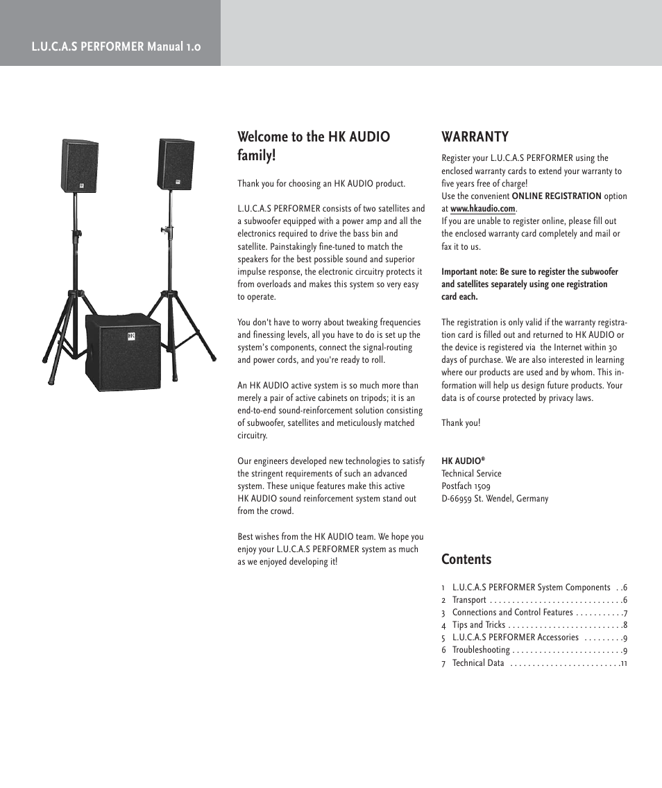 HK Audio LUCAS PERFORMER User Manual | Page 4 / 36