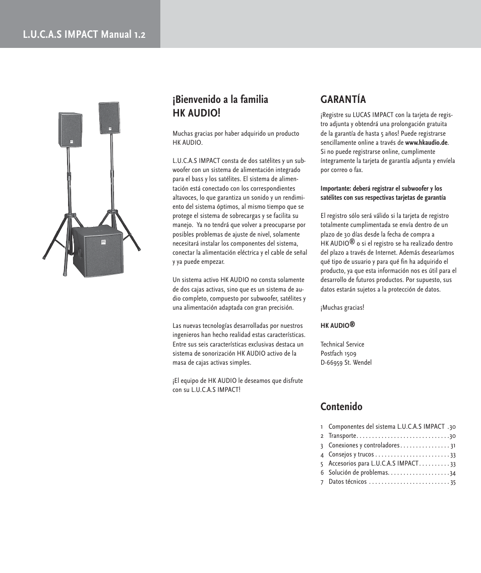 HK Audio LUCAS IMPACT User Manual | Page 28 / 36