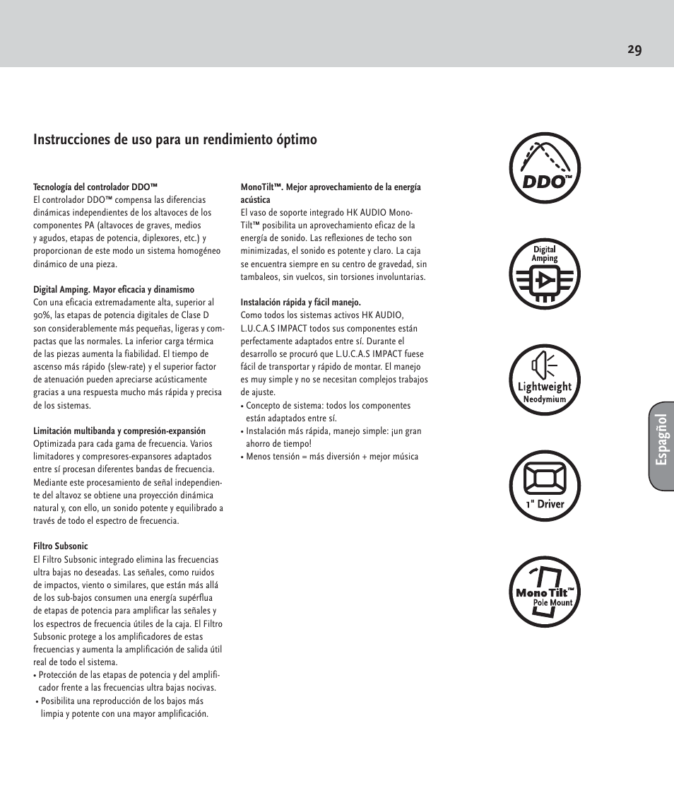 HK Audio LUCAS IMPACT User Manual | Page 29 / 36