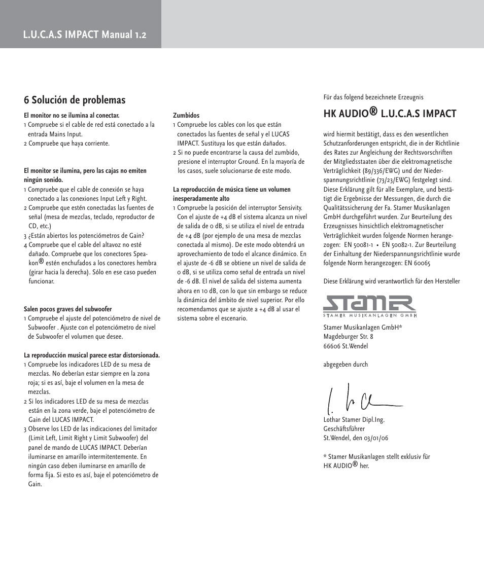 Hk audio® l.u.c.a.s impact | HK Audio LUCAS IMPACT User Manual | Page 34 / 36