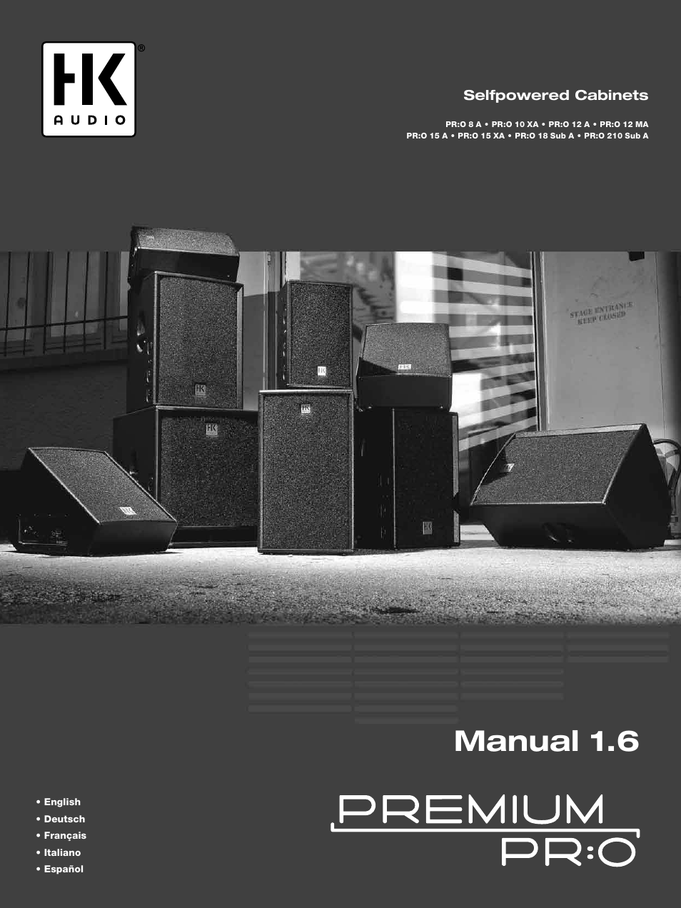 HK Audio PR:O 18 SUB A User Manual | 40 pages