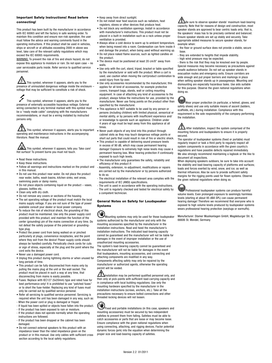 HK Audio PR:O 18 SUB A User Manual | Page 2 / 40