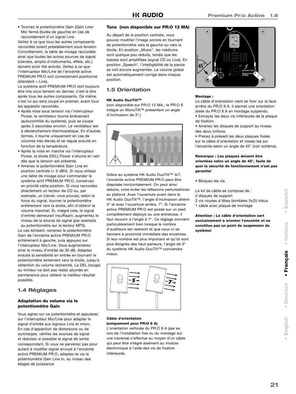 HK Audio PR:O 18 SUB A User Manual | Page 21 / 40