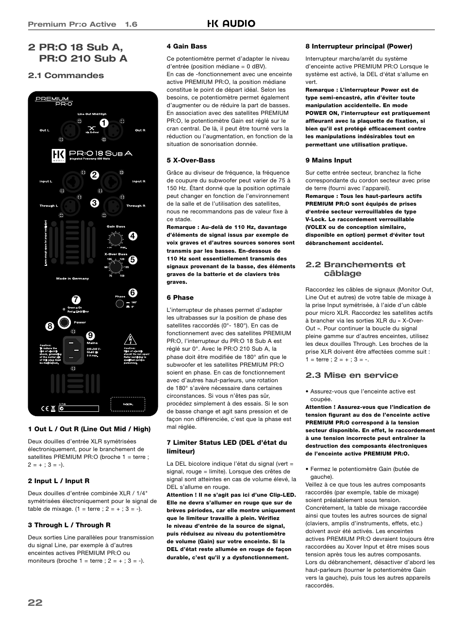 HK Audio PR:O 18 SUB A User Manual | Page 22 / 40