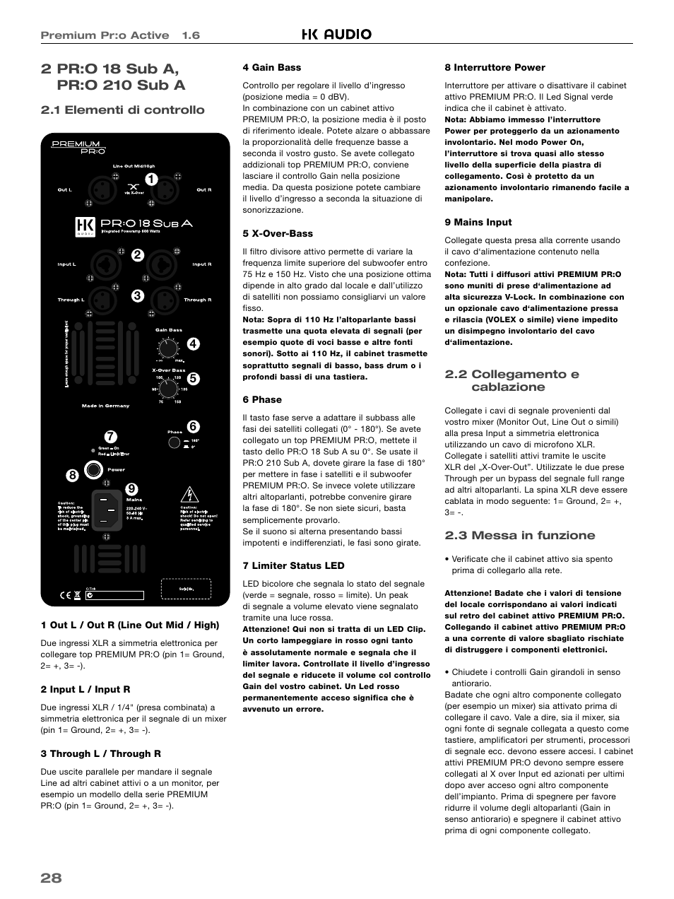 HK Audio PR:O 18 SUB A User Manual | Page 28 / 40